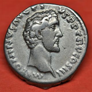 Scarce Silver Denarius Of Antoninus Pius & Marcus Aurelius,  Rome,  Ad 140.  V.  F,