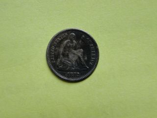 1872 Seated Liberty Half Dime,  Xf Details,