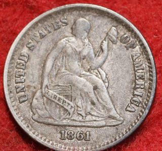 1861 Philadelphia Silver Seated Half Dime
