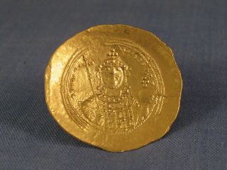 ANCIENT BYZANTINE COIN 1042 - 55 CONSTANTINE IX HISTAMENON GOLD CONSTANTINOPLE VF 3