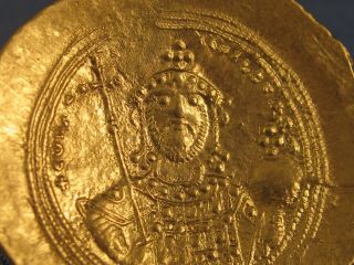 ANCIENT BYZANTINE COIN 1042 - 55 CONSTANTINE IX HISTAMENON GOLD CONSTANTINOPLE VF 8