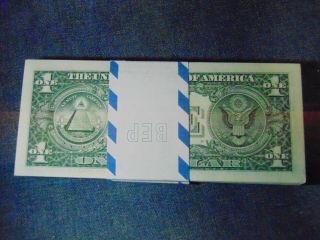 1999 ✯STAR NOTES✯ $1 Bill Crisp,  Consecutive,  UNC,  20 YEARS OLD,  100 of them 2