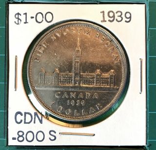 6 - 1939 Canadian Silver Dollars Estate Never Been Graded