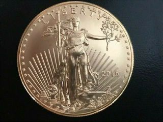 Set Of Four 1 Oz Gold American Eagle $50 Coins Bu (2016)