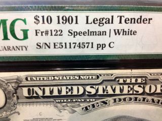 FR 122 $10 1901 LEGAL TENDER 