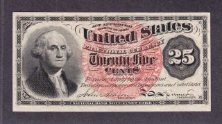 Us 25c Fractional Currency Note 4th Issue Fr 1302 Gem Cu