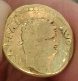 Ancient Roman Nero (54 - 68 Ad) Solid Gold Aureus