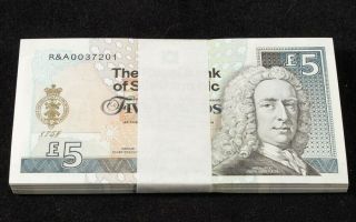 Scotland Royal Bank Of Scotland Plc £5 14 - 5 - 2004.  250th Anniv Bundle Unc.  P - 363