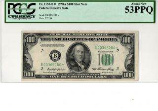 1950a $100 Federal Reserve Star Note - Ny Fr - 2158 - B Pcgs 53 Ppq 19 - C095