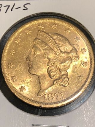 1871 - S Liberty Gold $20