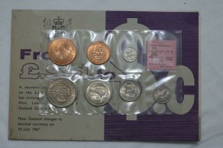 Zealand 1965 Coin Set B20 Cg50 - 57