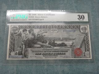 1896 $1 Silver Certificate Educational Series Fr 225 Bruce/roberts Pmg Vf Thirty