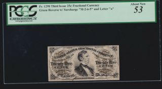 Us 25c Fractional Currency Letter 