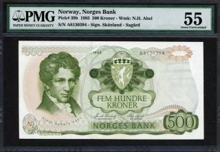 Norway 1985,  500 Kroner,  P39b,  Aunc