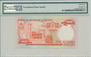 Monetary Authority Bermuda $100 1982 Low S/No A/1 000521 PMG 67EPQ 2