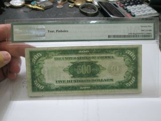 1928 US $500 YORK FEDERAL RESERVE NOTE IN PMG VF25 VERY FINE 2