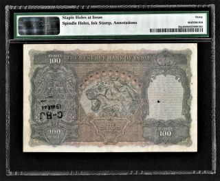 British India 1937,  100 Rupees CAWNPORE,  PMG Very Fine 30,  JB Taylor sign P 20g 2