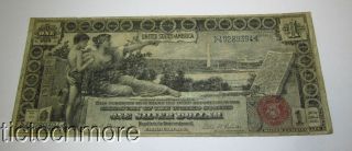 Us 1896 $1 One Dollar Silver Certificate Educational Note Large Size