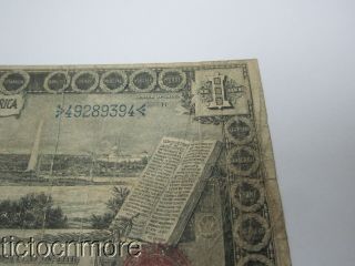 US 1896 $1 ONE DOLLAR SILVER CERTIFICATE EDUCATIONAL NOTE LARGE SIZE 4
