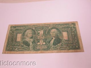 US 1896 $1 ONE DOLLAR SILVER CERTIFICATE EDUCATIONAL NOTE LARGE SIZE 9