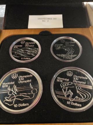 1976 Canadian Montreal Olympics Silver Proof Coin Set.  Series V