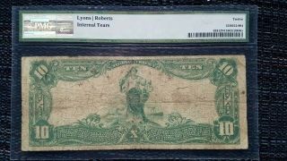 1902 $10 THE SECOND NATIONAL BANK OF WILKES BARRE,  PA NATIONAL CURRENCY CH.  104 2