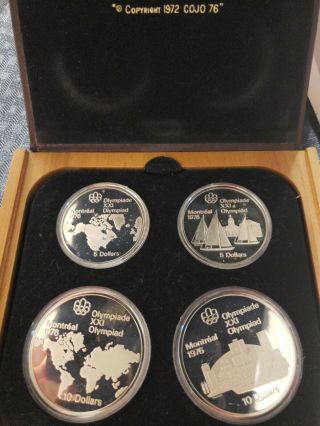 1976 Canadian Montreal Olympics Silver Proof Coin Set.  Series I