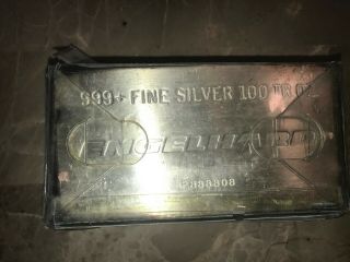 100 Ounce Engelhard.  999 Fine Silver Bar 100oz