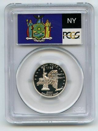 2001 S 25c Silver York Quarter Pcgs Pr70dcam