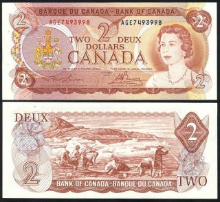 Canada 2 Dollars 1974 - Unc - Pick 86a