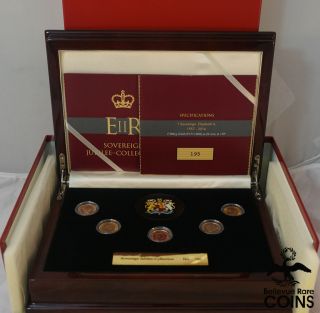 United Kingdom Gold (. 917) Sovereign Jubilee 5 - Coin Box Set W/ (agw 1.  17oz)