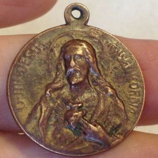 Metal Detector Find 18 - Early 19th Century Rare Christ Bronze ? Pendant - Spain M30