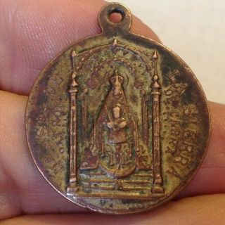 Metal Detector find 18 - early 19th century rare Christ bronze ? pendant - Spain M30 2