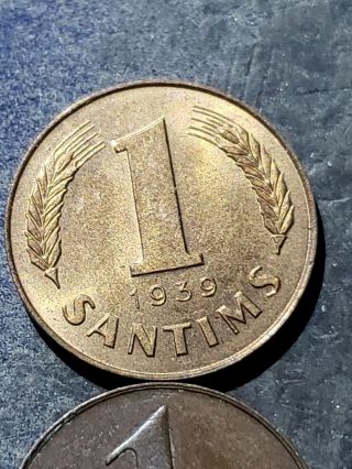1939,  1928 Latvia 1 Santims (Coin) 3