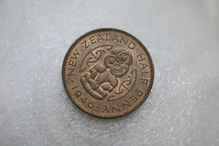 Zealand Half Penny 1946 A70 K8301