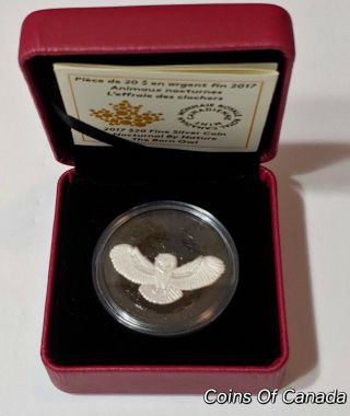 2017 Canada $20 Silver 1 Oz Coin Nocturnal By Nature Barn Owl Coinsofcanada
