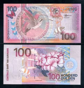 Surinam Suriname 100 Gulden 2000 P 149 Unc