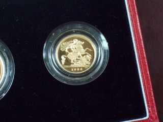 1986 United Kingdom Gold Proof 3 Coin Set 10