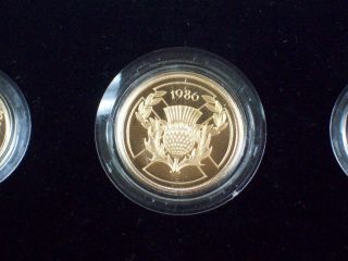 1986 United Kingdom Gold Proof 3 Coin Set 5