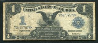 Fr.  229a 1899 $1 One Dollar “black Eagle” Silver Certificate “scarce Type”