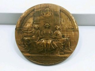 Vtg American Numismatic Society Henry Hudson Bronze Medal Whitehead Hoag 4 " Rare