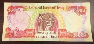 1 Million Iraqi Dinar Uncirculated 1,  000,  000 / 40 25,  000 Note IQD 4