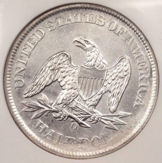 1861 - O CSA Seated Liberty Half Dollar 50C W - 13,  SS Republic.  NGC UNC A,  Box 5