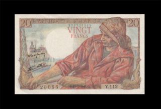 10.  2.  1944 Banque De France 20 Francs ( (aunc))