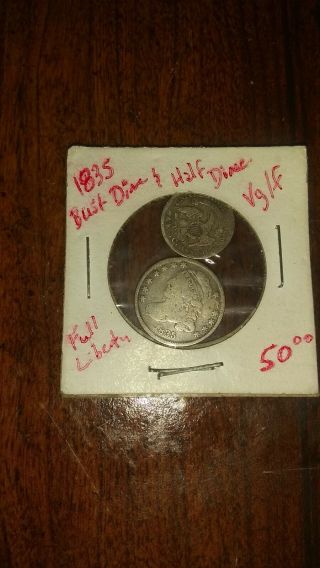 1835 Capped Bust Dime & Half Dime Silver