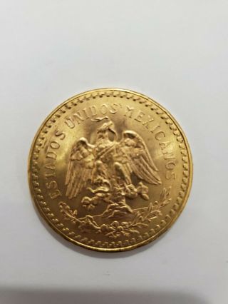 1947 Mexico Gold 50 Pesos - BU - 1.  2056 oz.  37.  5grams Centenario 3