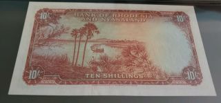 1961 Rhodesia & Nyasaland 10 Shillings Gem UNC PMG 66 EPQ Pick 20b 5