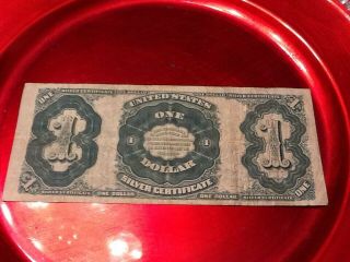 1891 Martha Washington 1$ Silver Certificate,  LARGE note,  Small Red Seal, 7