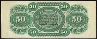 LARGE 1872 $50 DOLLAR BILL SOUTH CAROLINA NOTE BIG CURRENCY OLD PAPER MONEY UNC 6
