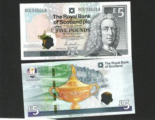 Scotland - Royal Bank 5 Pounds 2014 Ef Golf Ryder Cup